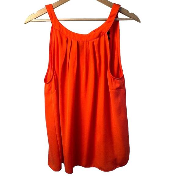 Worthington Orange Sleeveless Top with Tie Neck In Back - Picture 1 of 6